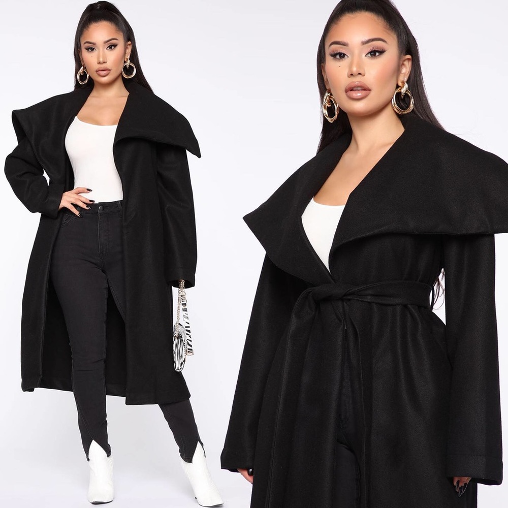 SOLD✅ NWT Walking In The Snow Wool Trench Coat